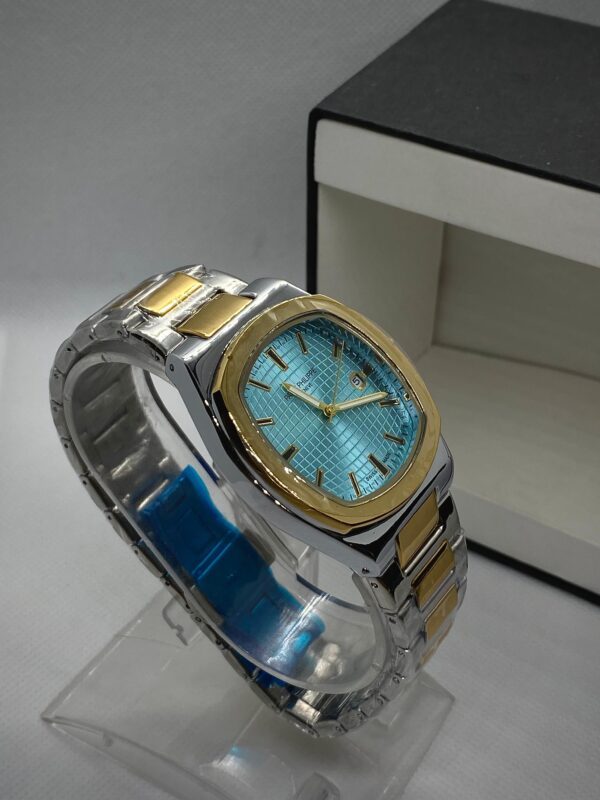 MEN'S PTK PHPE NEW NAUTILIUS DATE ADJUST TWO TONE CHAIN WITH TIFFANY DIAL