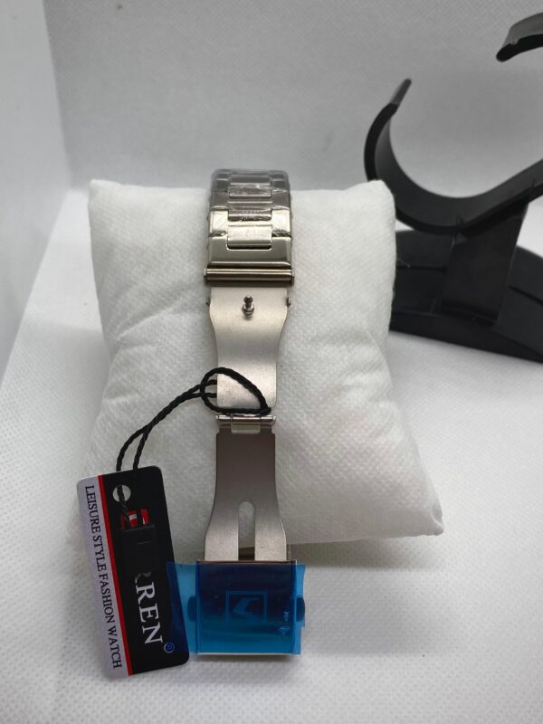 MEN'S CURN 8440 DATE ADJUST CHRONOGRAPH SILVER CHAIN WITH BLACK DIAL