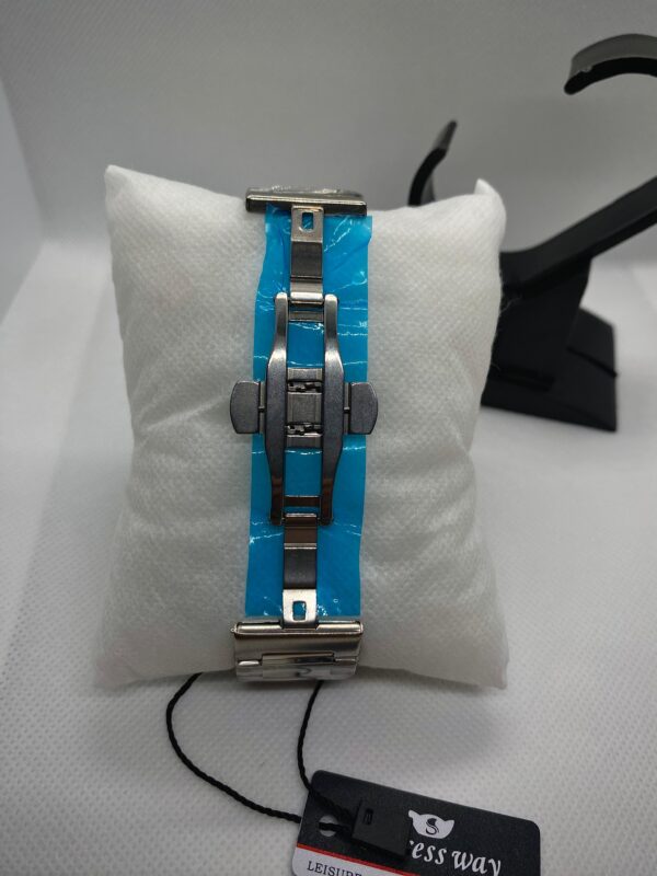 MEN'S SCSS WY DATE ADJUST CHORNOGRAPH SILVER CHAIN WITH BLUE DIAL