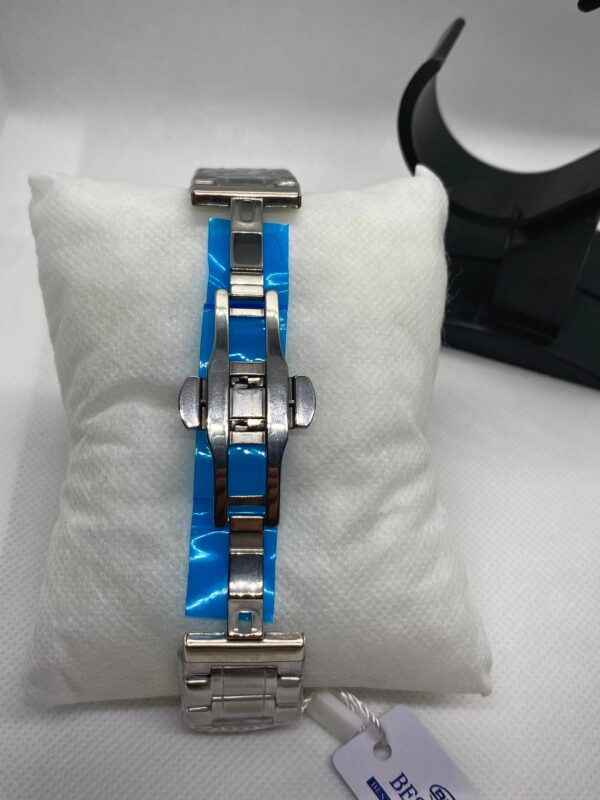 MEN'S BST WN DATE ADJUST SILVER CHAIN WITH WHITE DIAL