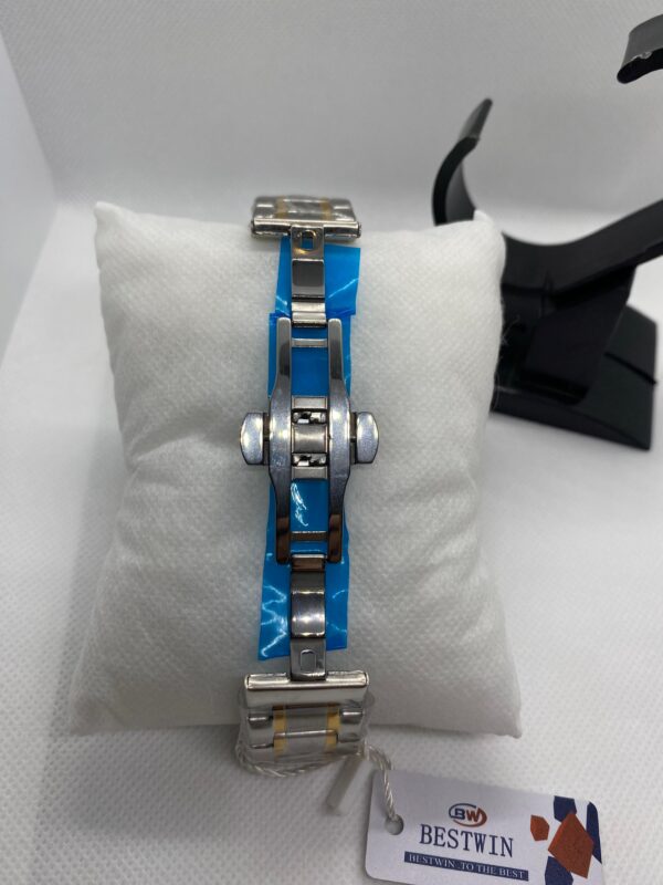 MEN'S BST WN DATE ADJUST TWO TONE CHAIN WITH WHITE DIAL