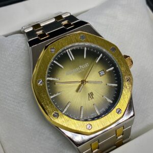 MEN'S ADMRS PGT ROYAL OAK DATE ADJUST TWO TONE CHAIN WITH GOLDEN DIAL