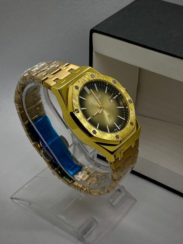 MEN'S ADMRS PGT ROYAL OAK DATE ADJUST GOLDEN CHAIN WITH GOLDEN DIAL