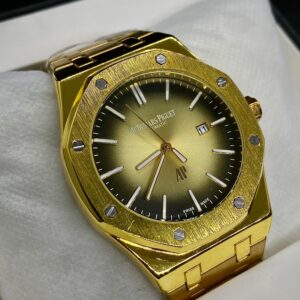 MEN'S ADMRS PGT ROYAL OAK DATE ADJUST GOLDEN CHAIN WITH GOLDEN DIAL