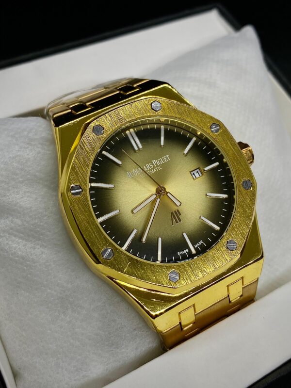 MEN'S ADMRS PGT ROYAL OAK DATE ADJUST GOLDEN CHAIN WITH GOLDEN DIAL