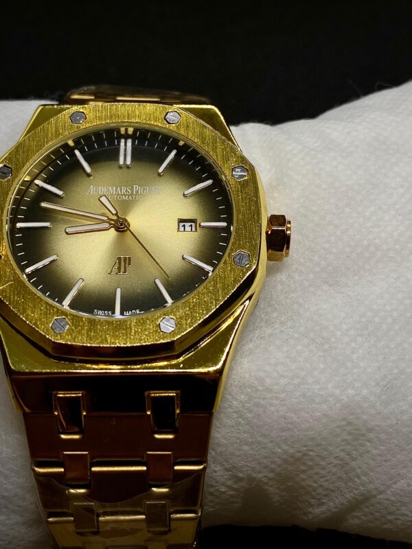MEN'S ADMRS PGT ROYAL OAK DATE ADJUST GOLDEN CHAIN WITH GOLDEN DIAL
