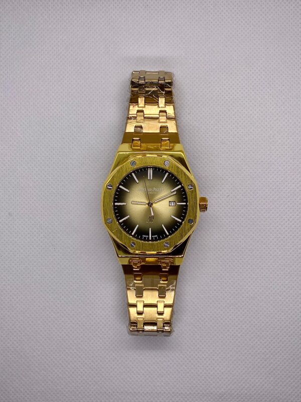 MEN'S ADMRS PGT ROYAL OAK DATE ADJUST GOLDEN CHAIN WITH GOLDEN DIAL