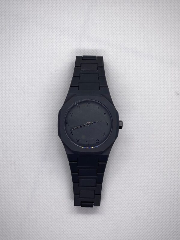 MEN'S ARABIC AURA BLACK CHAIN WITH BLACK DIAL