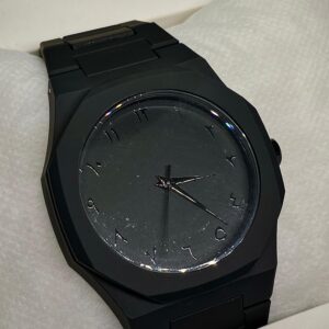 MEN'S ARABIC AURA BLACK CHAIN WITH BLACK DIAL