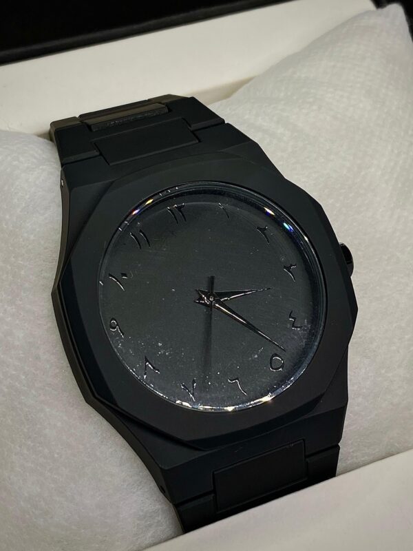 MEN'S ARABIC AURA BLACK CHAIN WITH BLACK DIAL